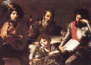 VALENTIN DE BOULOGNE The Four Ages of Man France oil painting artist